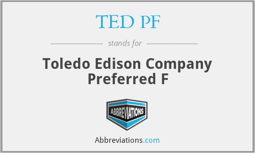 What does TED PF stand for?